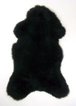 Peau de mouton teintée noire