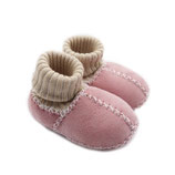 Chaussons bébé en peau d'agneau SOCKS rose