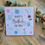 Karte 'Happy Birthday to you'