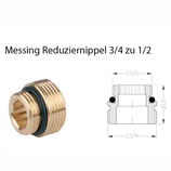 10 Stück Reduziernippel 3/4" zu 1/2"