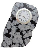 SCHNEEFLOCKENOBSIDIAN-Tischuhr