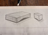Fountain pen case and ink bottle case set