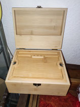 Holzkiste, Aufbewahrungsbox mit Zubehör
