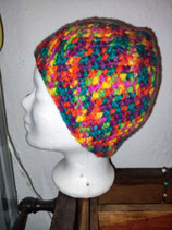 Häkel- Beanie, Mütze bunt