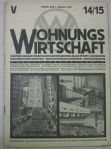 WOHNUNGSWIRTSCHAFT　1928年8月1日