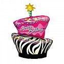 Happy Birtday Cup Cake - Zebra