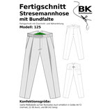 Fertigschnitt 125 Stresemannhose mit Bundfalte (Untersetzte Größen)