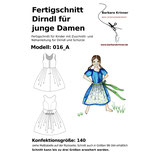 Fertigschnitt Dirndl 016_A für junge Damen