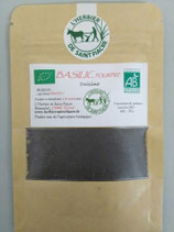 Basilic pourpre, poudre extra fine de feuilles séchées émondées pour la cuisine