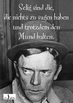 Postkarte: Selig sind die,