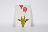 Postkarte Giraffe Happy Birthday