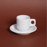 Tasse Bistro 9 cl stappelbar mit Untertasse