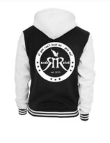 2 Tone Zip Hoody BLK_WHT