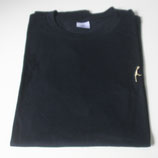 T-Shirt Herren Langarm dunkelblau goldene Stickerei: Sylt