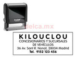 Sello de goma personalizado 58x22 mm