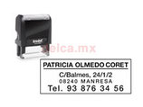 Sello de goma personalizado 47x18 mm