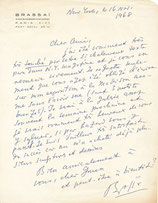 Brassaï (lettre)