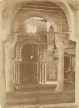 Tunisie, Kairouan : mosquée Sidi Okba, vers 1880 (Intérieur aux colonnes)