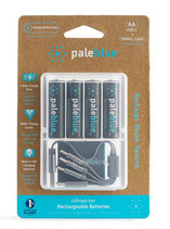 Pale Blue Rechargeable Batterie AA USB-C 600mAh 1x4