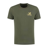 T-Shirt für Herren mit goldenem Paradise Seeds-Logo in navy