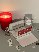 Gutscheinverpackung Weihnachten Schneeflocken