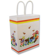 Tragtasche Papier "Blumen"