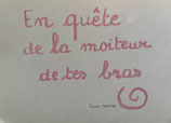L'audace des lettres empourpre mon être