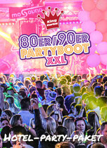 Hotel-Party-Paket 80/90er Partyboot XXL Sa. 29.05.2027