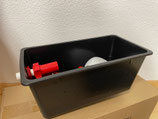 Schwimmertank schwarz inkl Adapter und Deckel.