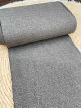 Bündchenstoff Grau meliert im Schlauch – 35 cm einfache Breite, Bündchenware ab 25 cm