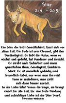 Stier ( 21. April - 20. Mai )