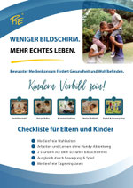 Plakat "Weniger Bildschirm - mehr echtes Leben"