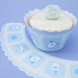 Baby Cupcake Wrappers hellblau