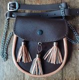 Half dress sporran plain Brown