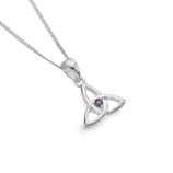 Sterling zilver Trinity Knot Amethyst