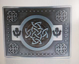 Kilt belt buckle Knot Thistle gunmetal grey