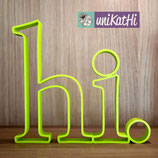 Schriftzug "hi."