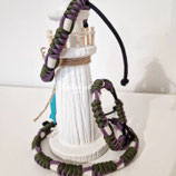 EM Keramik Schuckhalsband Lila/Grün 34-50cm