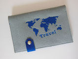 Reiseetui grau mit royalblau