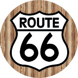Sous-verre Route 66 classic wood