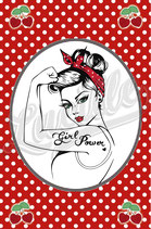 Plaque déco Pin Up Girl Power