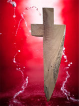 Kreuz aus Elsbeerenholz ca. 60x20 cm