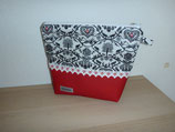 Necessaire Älpler/Rot mit Spitzen