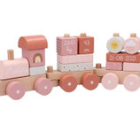 Steckspiel Holzzug rosa