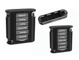 2x Tablettenbox Pillenbox Pillendose Reise Box Medikamentenbox 7 Tage 4 Fächer schwarz