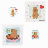 4x Magisches Handtuch Zaubertuch Waschlappen Capybara