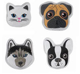 Taschenwärmer Handwärmer wiederverwendbar mit Motiv Hund Katze 4 Stück