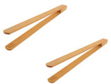 2x Grillzange Kirschholz Holzzange Salatzange Zange Küchenzange 30 cm