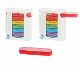 2x Tablettenbox Pillenbox Pillendose Reise Box Medikamentenbox 7 Tage 4 Fächer bunt
