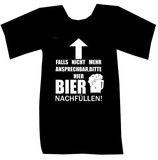 Fun T-Shirt bedruckt BIER EINFÜLLEN (schwarz)